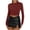 Wine, variant on Darzheoy Womens Tops Fall Round Neck Solid Color Loungewear Pullover Cropped Sweatshirts Hoodless Seamless Printed Long Sleeve Lightweight Blouses