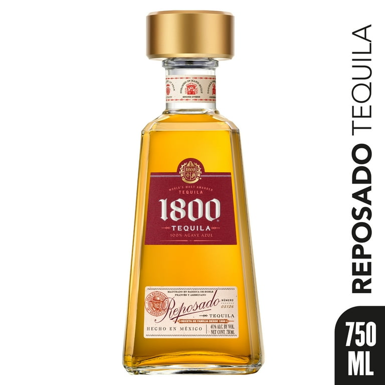 1800 Tequila Reposado, 750 ml Glass Bottle, 40% ABV - Walmart.com