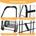 thumbnail image 2 of TEAFIRST Folding Shopping Cart, Utility Carts, Grocery Cart, Duty Lightweight Collapsible, Black, 2 of 9