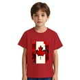 thumbnail image 5 of AUNVITO Kids Casual Short Sleeve Cotton T-shirt Stylish Cute Maple Leaf Print, 5 of 9