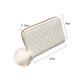 thumbnail image 5 of Monedero Yuyangstore con colgante de bola duradero ligero moderno para mujer Blanco, 5 of 8