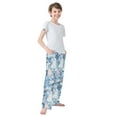 thumbnail image 4 of FORMRS Kids Pajama Pants with Pockets Size 9-10Y Boys Lounge Sleep Bottoms, Floral Easter Rabbits, 4 of 8