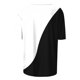thumbnail image 4 of mfyjkho Tops Y Blusas Para Mujer, Camiseta De Moda Para Mujer Con Cuello Redondo Arrugado, Manga 3/4, Corte Holgado Y Mangas Cortas Tops De Tallas Grandes L, 4 of 7