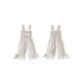 thumbnail image 2 of BemeyourBBs Toddler Baby Girls Littler Sister Outfit Summer Clothes Gingham Plaid Smocked Romper Overalls Lil Sis Letter Embroidery Sleeveless Square Neck Wide Legs Long Pants Jumpsuit Overalls, 2 of 9