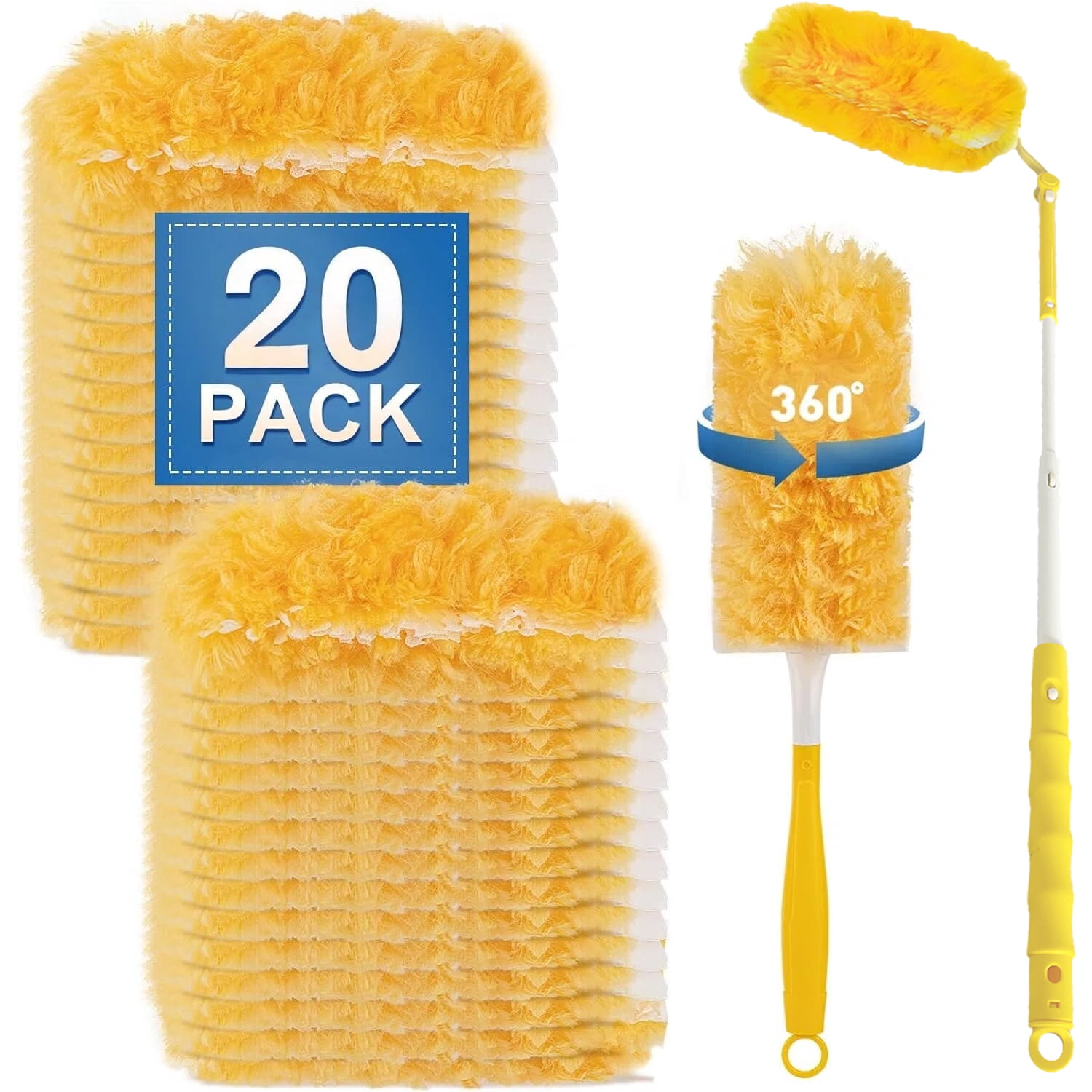 O-Cedar Heavy Duty Duster Refills - 10 Count, Traps 3x More Dust, Disposable Cleaning Pads