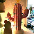 faweijlr Cactus Christmas Tree With Lights Lighted Resin Ceramic