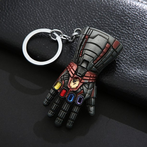 LLavero de Disney Marvel Infinity Glove, accesorios para llaves de coche, colgante de juguete, regalo de amigos, Iron Man, Thanos Fivean unisex