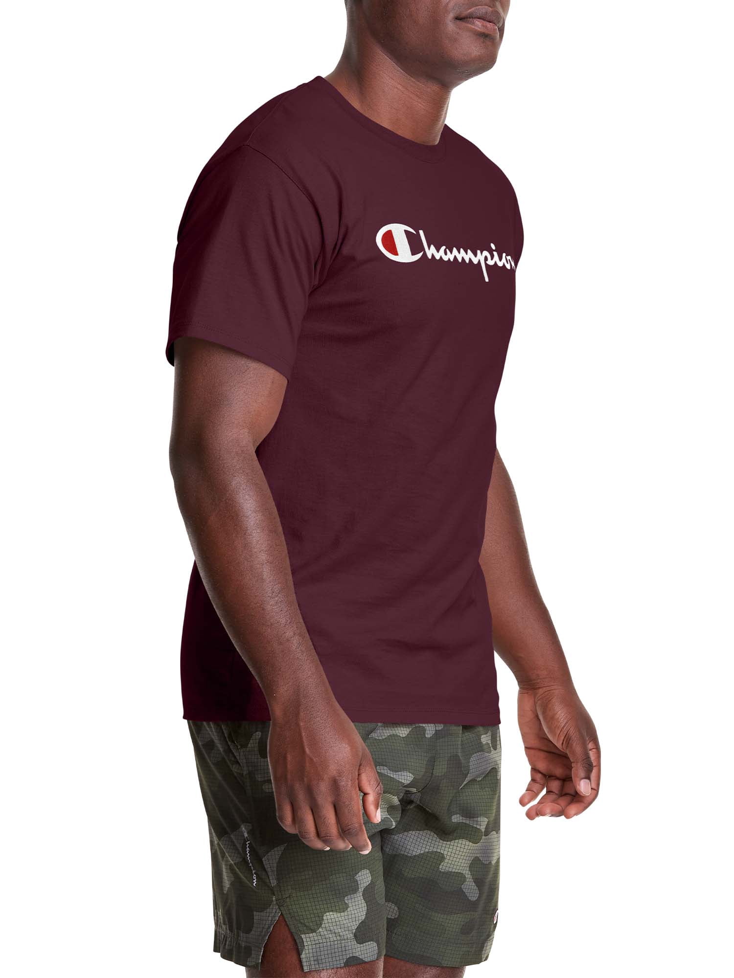 Champion Men's and Big Men's Script Logo Classic Jersey Graphic Tee Shirt, Sizes S-2XL