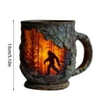 thumbnail image 4 of YaoZQ Coffee Mug Sasquatch Stein With Stainless Steel Liner Rustic 3D Forest Tankard Novelty Cup For Men Camping Gear Cabin Decor Hunting Gifts For Dad Outdoorsman Unique Drinkware, 4 of 6
