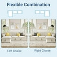 thumbnail image 6 of 84 in Sleeper Sofa Couch, L-Shaped Sofa, Convertible Pull Out Sofa Bed with Storage, Charging Station, Led Lights, Modern Sectional Sofa for Living Room, Apartment, Beige Chenille, 6 of 8