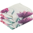 thumbnail image 2 of SKYSONIC Hand Towels Bunch Flowers 2 PCS, Cotton Bath Towels Drying Face Hands Body ,Absorbent Lightweight Washcloth for Bathroom Ktichen Travel Gym, 16"×28", 2 of 7