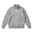 thumbnail image 5 of hoksml Men s Quarter Zip Sweatshirt Solid Color Casual Long Sleeve Pullover for Fall Daily Work Outdoor Comfort, 5 of 7