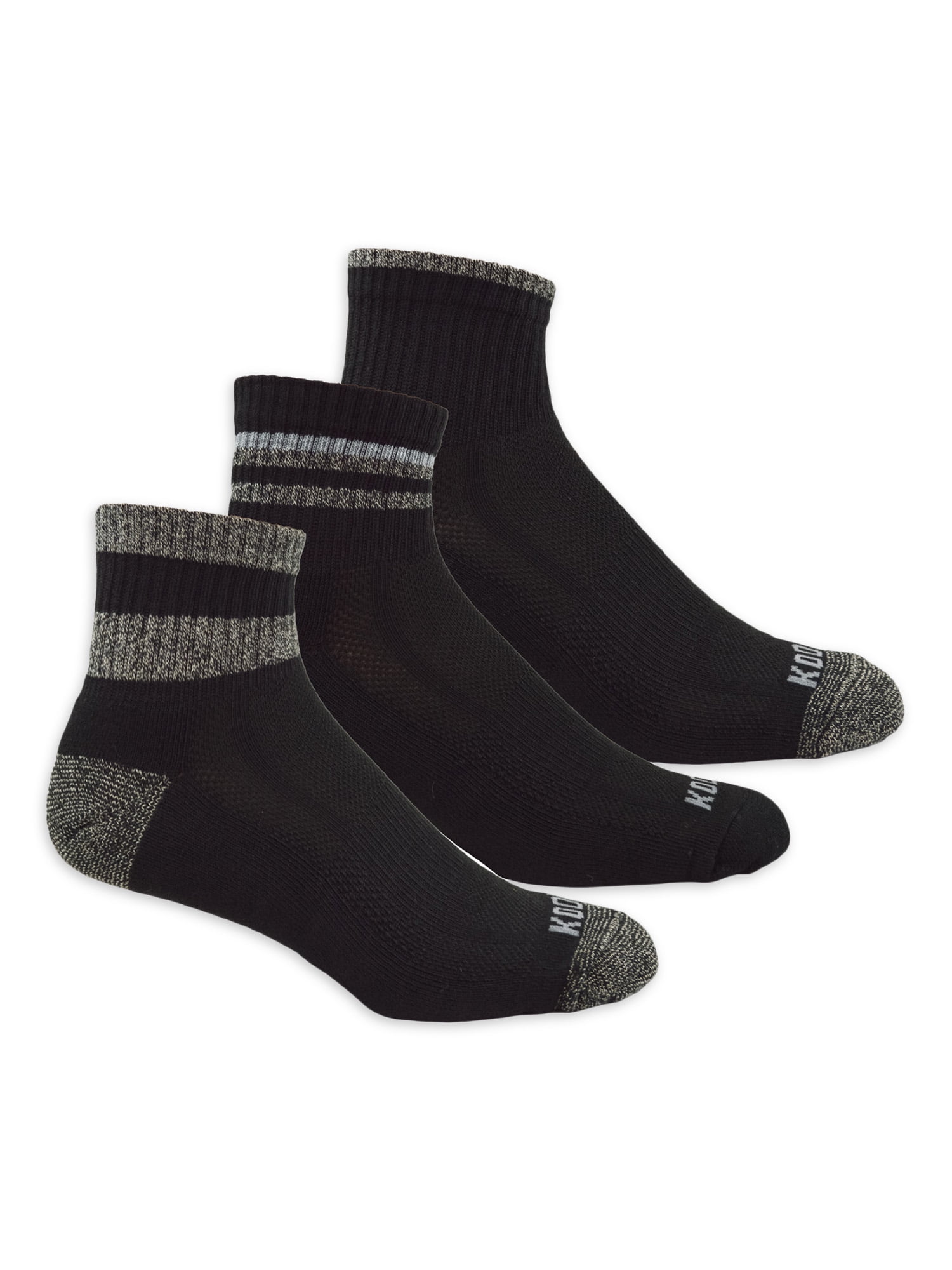 Kodiak Elements Men's Qtr Sock, 3Pack