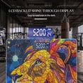 thumbnail image 3 of High Precision Body Weight Scale Smart Bathroom Scales with Large LCD Display(400lbs),Decorative for Bedroom-Stained Glass Depiction Of Lion On Starry Night Sky Background, 3 of 4