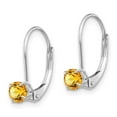 thumbnail image 2 of 14K White Gold Earring Birthstone (11) November Women'S Citrine Round Yellow 13 mm 4, 2 of 3