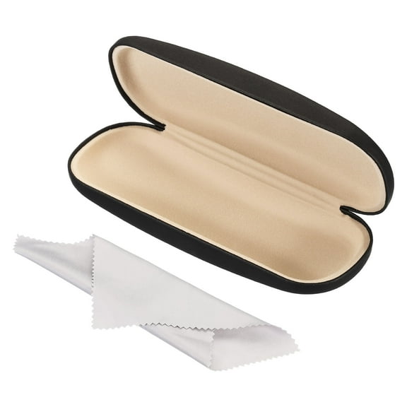 Glasses Case Hard Shell, Eyeglass Case Unisex Eye Glasses Case Hard Protector for Women Men Glasses, Black