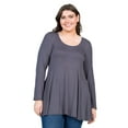thumbnail image 4 of Plus Size Long Sleeve Swing Tunic Top, 4 of 10