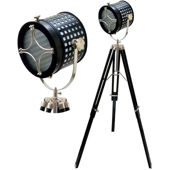 Vintage Morden Searchlight Nautical Lamp Tripod Spotlights Home Decor