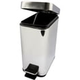 thumbnail image 2 of bote de basura Good & Good Cesto con tapa pedal metal cromado 5 L, 2 of 9