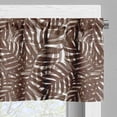 thumbnail image 5 of Ambesonne Tropical Valance & Curtain, Brown Exotic Leaves Motif, 55"x24", Brown and White, 5 of 7