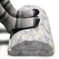 thumbnail image 3 of Floral Foot Rest, Daisies View with Leaves in Greyscale Chamomiles Design, Non-Slip Backing Adjustable Ergonomic Memory Foam Leg Support for Office, Pale Grey Yellow, by Ambesonne, 3 of 5