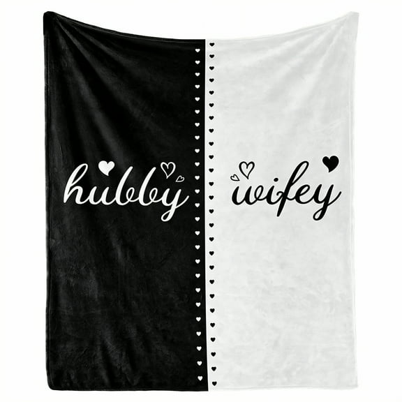 AUQ Throw Blanket,Artistic Love Design Throw Blanket for Couch,Elegant Couple Gift Cozy Blanket,Style1,30*40in