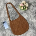 thumbnail image 5 of CHUNTIAN Crochet Tote Bag for Women Knitted Shoulder Bags Aesthetic Crocheted Bags Purse Fairy Grunge Hobo Bag Crochet Crossbody Bag, 5 of 6