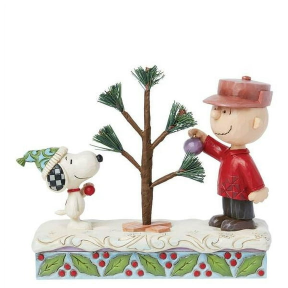 1 Pc Department 56 Snoopy And Charlie Browns Christmas Tree Figure (6015029)