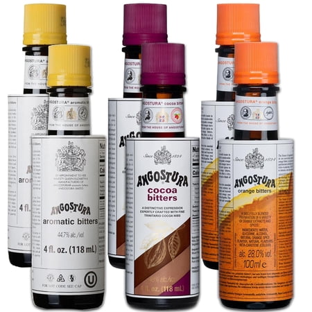 Angostura Bitters Mixed - Aromatic, Orange and Cocoa 4oz Premium Cocktail Bitters for Home and Professional Mixologists