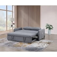 thumbnail image 5 of Modern Gray Linen 69"W Convertible Sleeper Sofa with Convenience Features, 5 of 8
