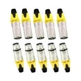 thumbnail image 2 of 10 piezas de conector de cable XLR macho y hembra de aleación de conector de línea de micrófono compacto amarillo, 2 of 9