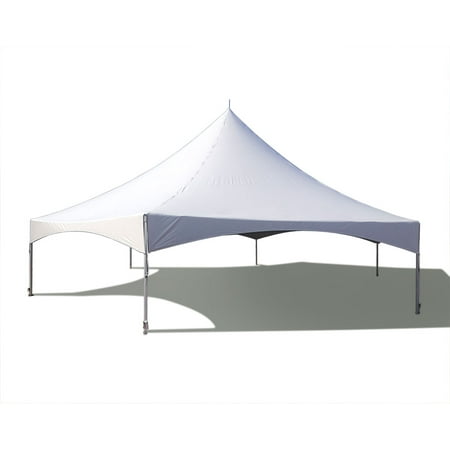 TentandTable High Peak Frame Outdoor Canopy Tent, White Hexagon, 40ft