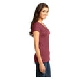 thumbnail image 3 of District Women's Short Sleeve Juniors Very Important V-Neck T-Shirt Heathered Red Large, 3 of 4