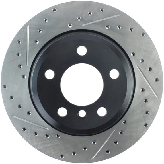 StopTech 12-16 BMW 335i Slotted & Drilled Rear Right Rotor Fits select: 2016 BMW 328, 2019 BMW 330I