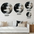 thumbnail image 4 of Designart "Textured Splash Black Paint Art II" Abstract Painting Metal Round Wall Art Prints, 4 of 5