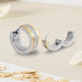 thumbnail image 3 of G23 Titanium Hoop Hinged Earrings for Sensitive Ears, Hypoallergenic CZ Huggies Earrings for Men and Women, 3 of 6