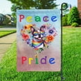 thumbnail image 3 of Peace Love Pride Boston Terrier with Rainbow Sunglasses LGBT LGBTQ+ Garden Flag 12x18in Double Sided Gentleman Dog Lover Gifts Outdoor Decor - 01004, 3 of 5