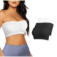 thumbnail image 2 of LISTHA Strapless Bandeau Bra Seamless Bralettes Tube Bra Plus Stretchy Bandeau Chest Wrap for Women Comfort Wire Free Bra Beige 2XL, 2 of 5