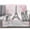 Pink, Gray, White, variant on Flannel Throw Blanket for Couch Sofa Bed,Modern Pink Flower Paris Landmarks Soft Cozy Warm Fuzzy Blanket 40x50in