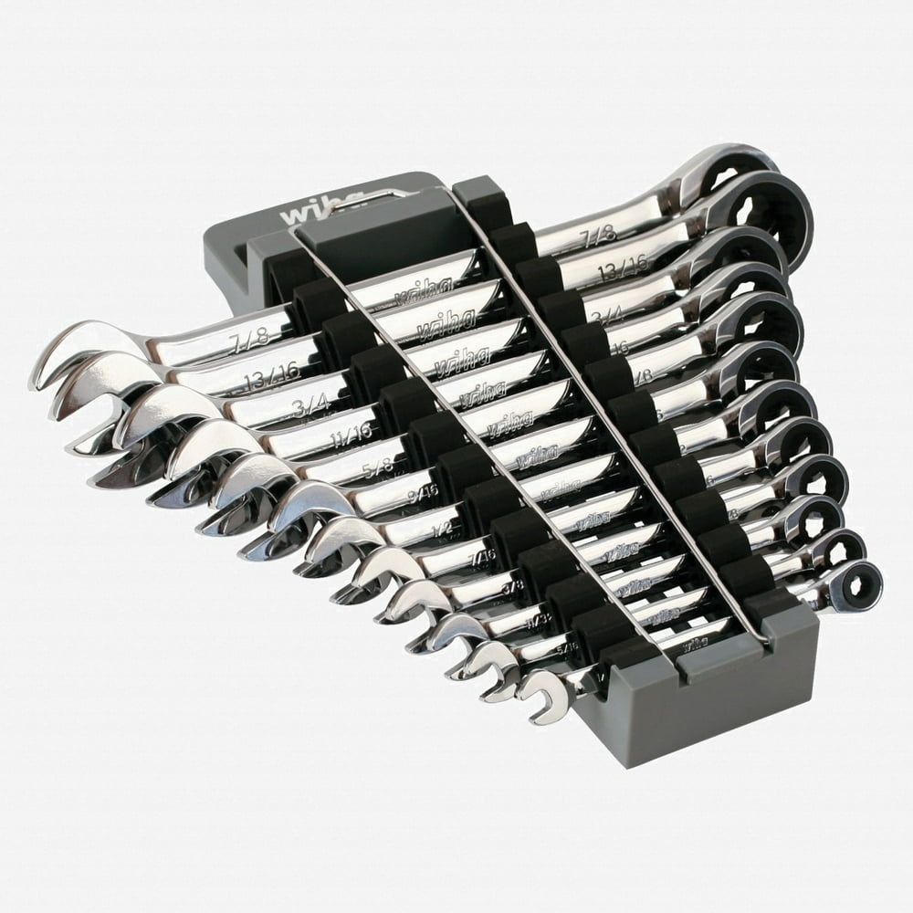 Wiha 30394 12 Piece Combination Ratchet Wrenches Inch
