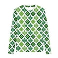 thumbnail image 3 of Blusas y camisas de manga larga con cuello redondo y estampado de San Patricio para niños, blusa informal de manga larga con cuello redondo, blusa de poliéster para niñas, 3 of 4