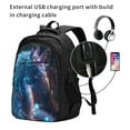 thumbnail image 2 of Easygdp Crystal Pattern White Horse Mochila para Laptop de Viaje con Puerto USB, Mochila para Laptop con Puerto de Carga USB para Mujeres y Hombres, 2 of 7