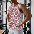 thumbnail image 5 of Fuzoiu Rose Flowers Print Men's Workout Tank Tops,Sleeveless Gym Shirt Quick Dry,Fitness Bodybuilding T-Shirt,Muscle Athletic Workout Tee-Small, 5 of 7