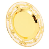 HOMEMAXS Decorative Tray For Home Decor Small Round Gold Tray For Jewelry Candle Coffee Table For Vintage Vanity Storage