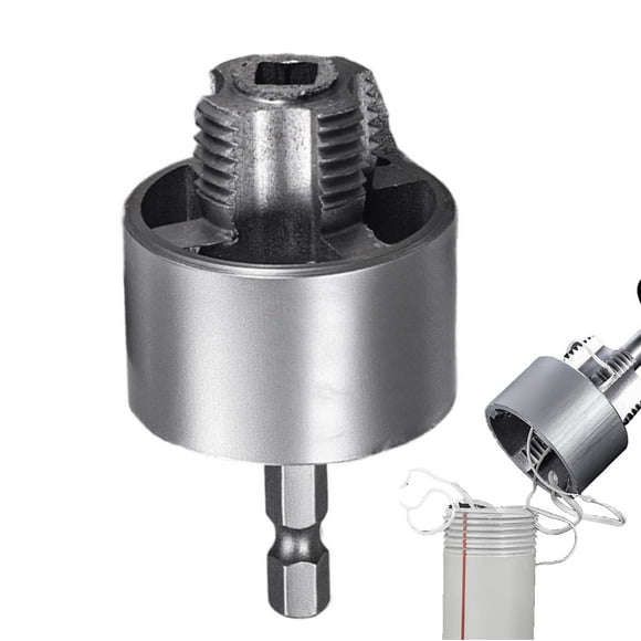 PVC Pipe Internal Thread Cutter and Opener Double-Ended Tool for Drills and Hand Use High-Strength Alloy Construction for Smooth Internal/External Thread Cutting on PVC and Plastic Pipes