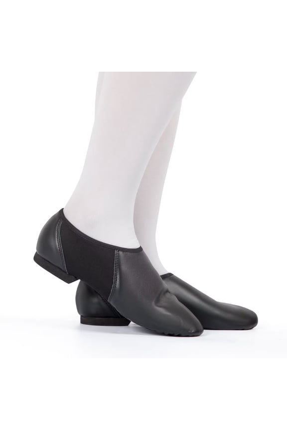 Unisex PU Leather Upper Slip-on Girls' Women's Jazz Shoes for Big Kid/Adult