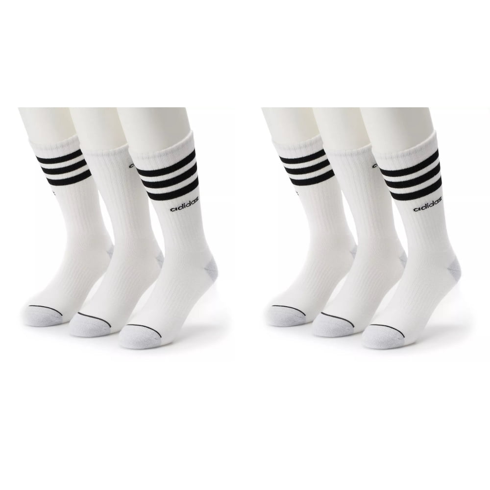 Marca adidasAdidas Men's Aeroready Full Cushioned Footbed 6 Pair Crew Socks Shoe Size 6-12 