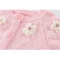 thumbnail image 4 of Peacolate 2-6T Spring Autumn Little Girls 2pcs Clothing Set Dress and Knit Cardigan,Pink,4Years, 4 of 5