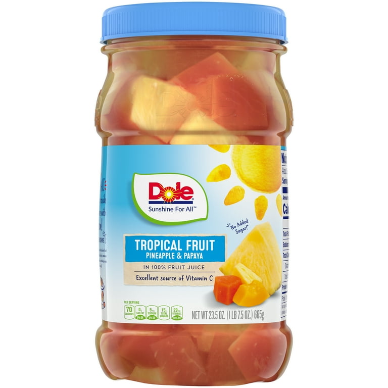 Dole Tropical Fruit in 100% Fruit Juice, 23.5 oz Jar 