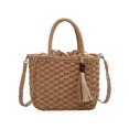 thumbnail image 3 of Bolsa de paja de moda Boho verano tejido a mano playa mujeres compras de mano Tmvgtek Para Estrenar, 3 of 8